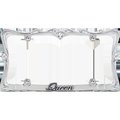 Cruiser Accessories Cruiser Accessories 22630 Queen License Plate Frame; Chrome & Clear With Fastener Caps 22630
